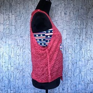 No Boundaries Tank Top With Bandeau Dream Catcher Sleeveless Red Blue NEW